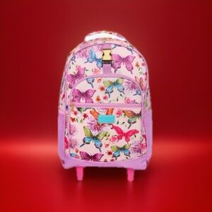 POSH PEANUT 🦋Rolling BUTTERFLY BACKPACK! roll along travel, school, sports, pool